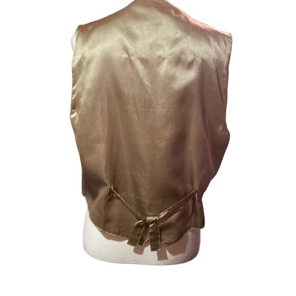 Vintage BOOT COUNTRY brown and satin reversible waist vest - Picture 2 of 3